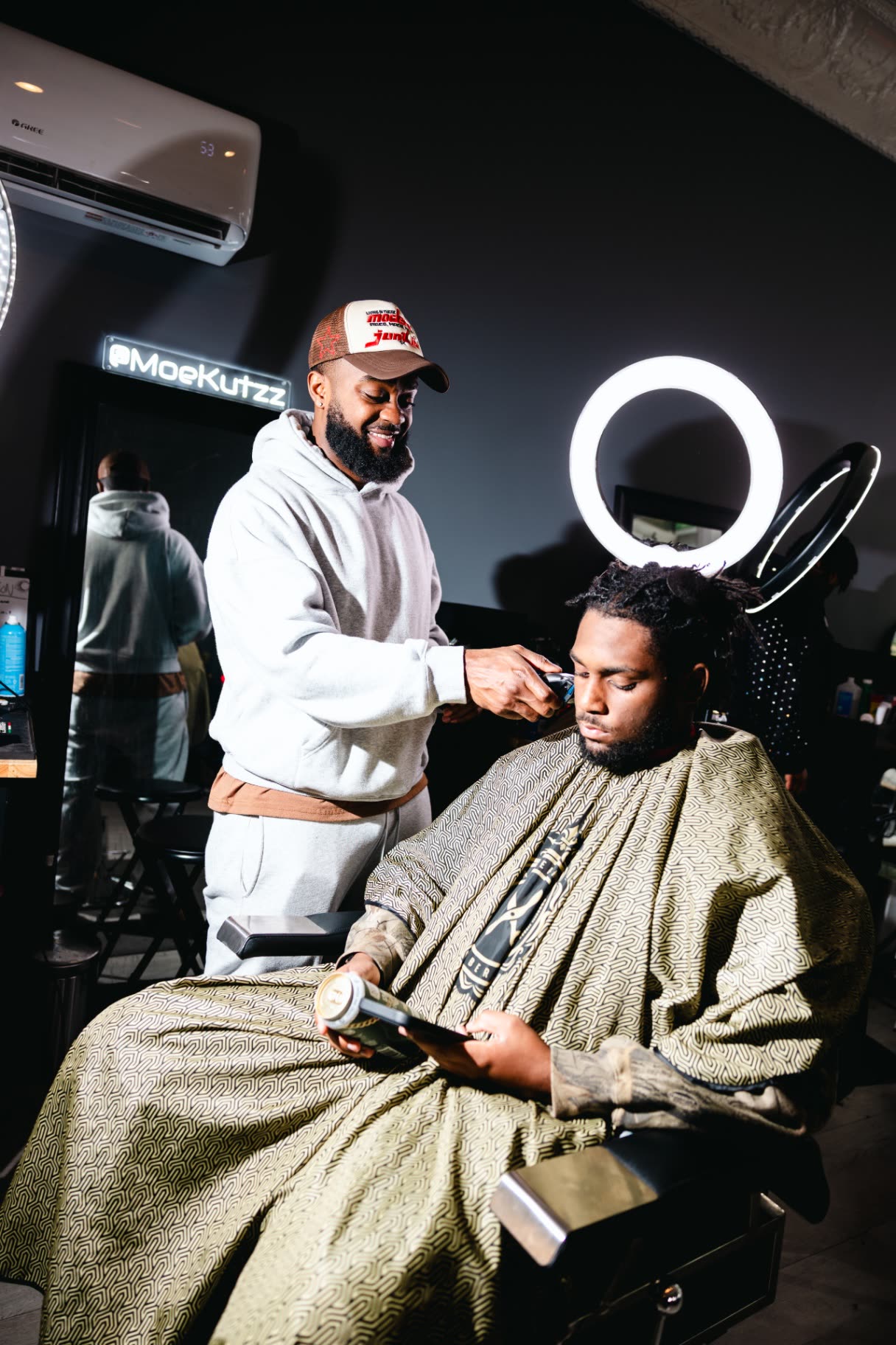 Moe, barber at The Ave Barbershop